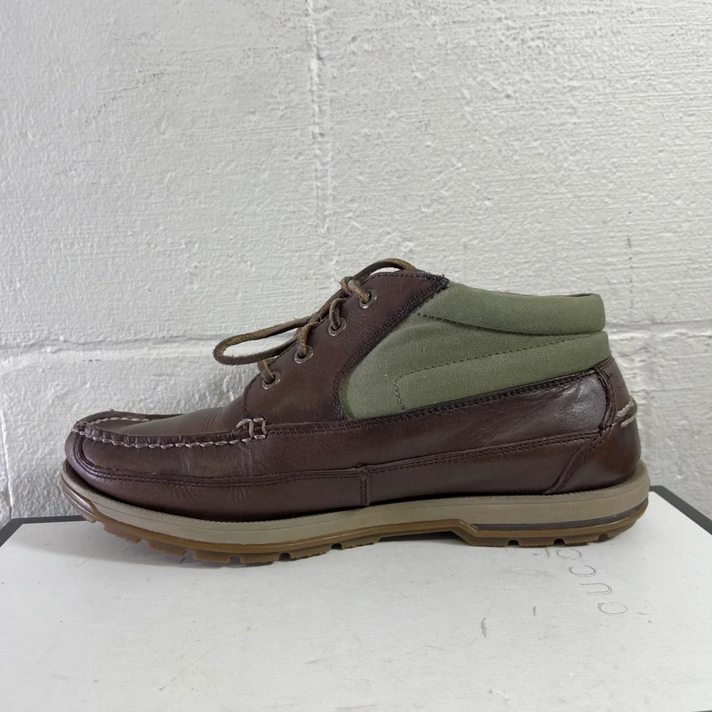 Sperry Top Sider Mariner Chukka Boots Brown Leather Canvas Lace up Men's‎ 9 M